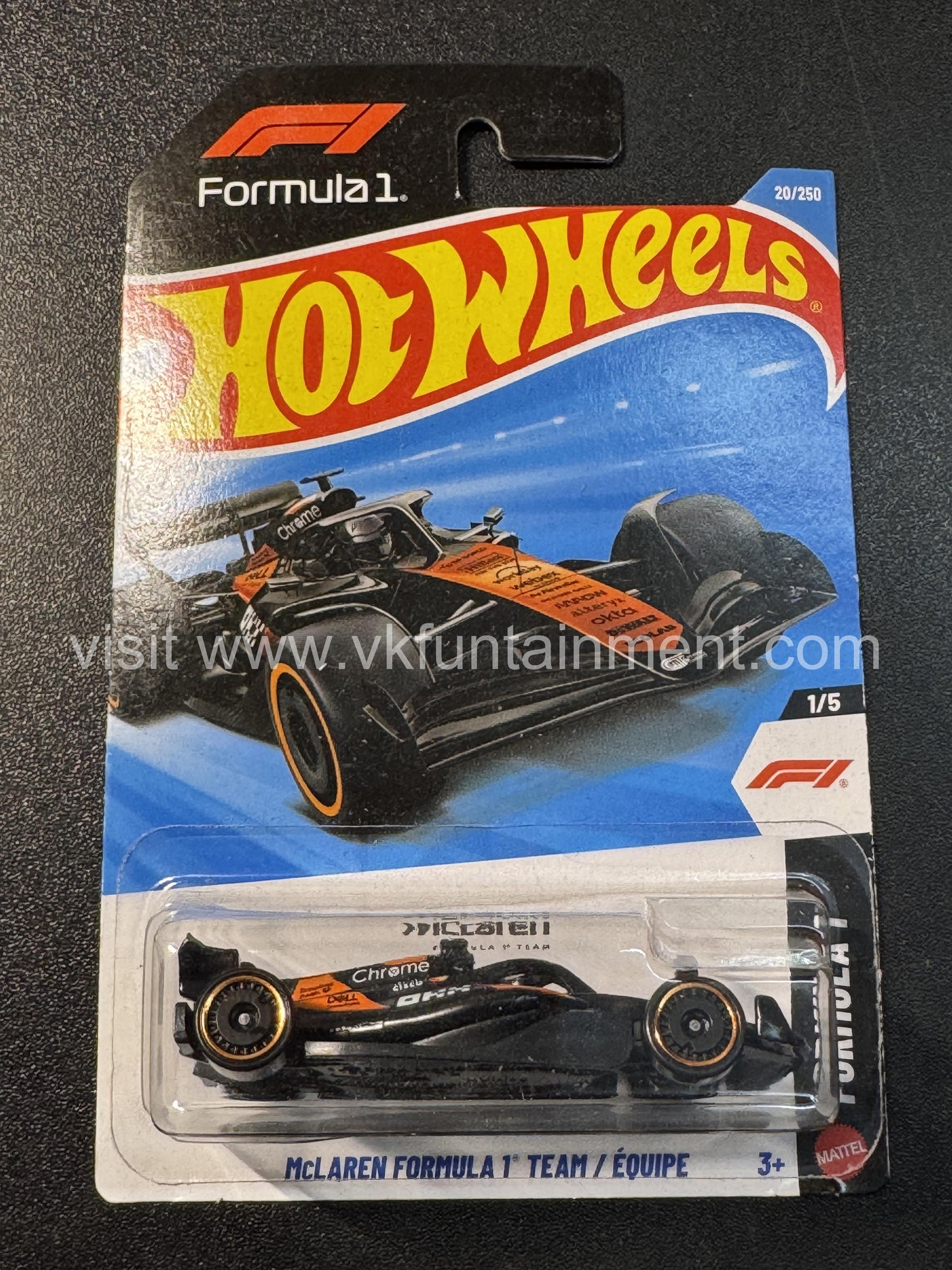 Hot Wheels F1 - McLAREN FORMULA 1 TEAM ÉQUIPE - LONG CARD