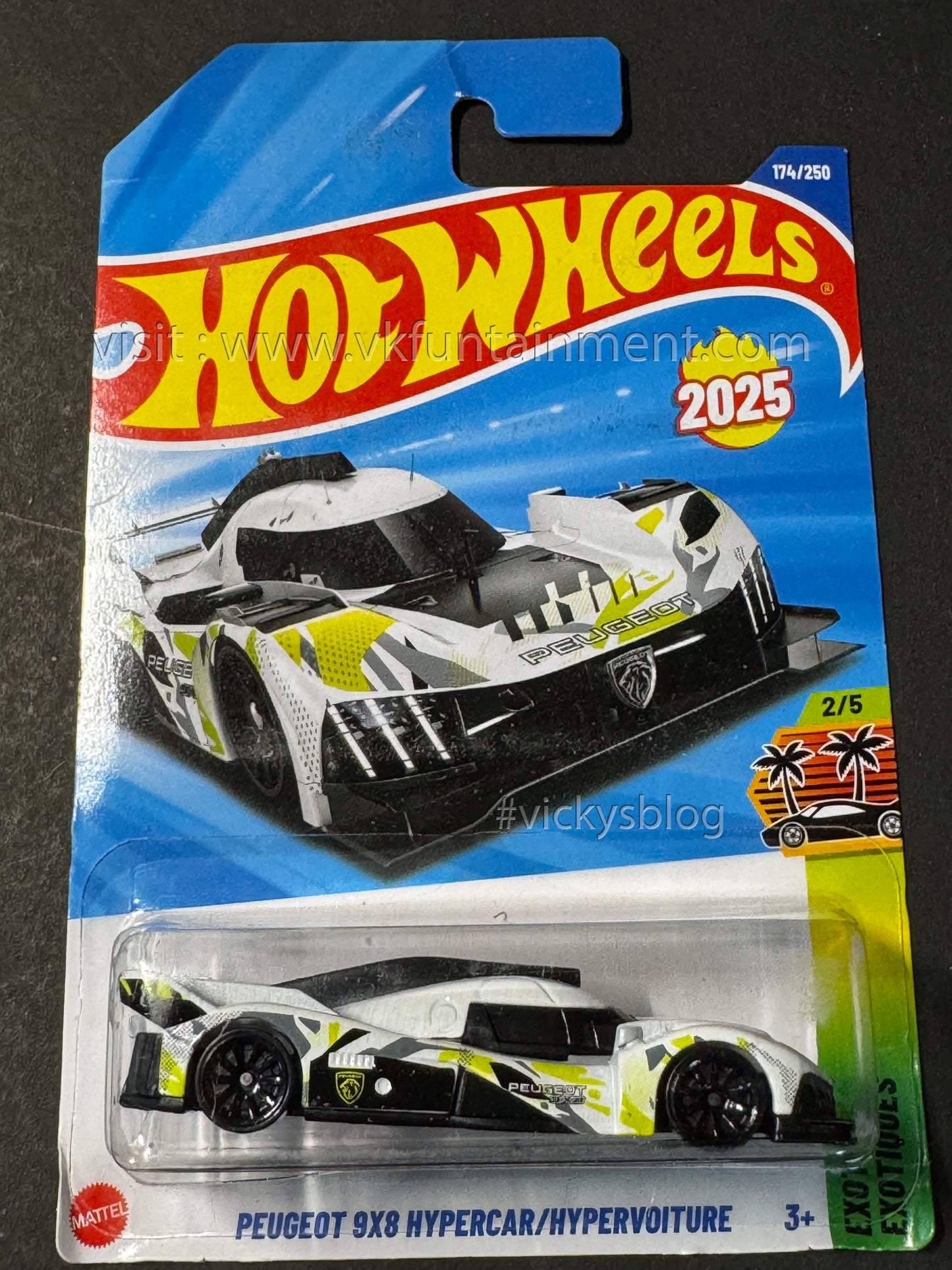 HOT WHEELS 'PEUGEOT 9X8 HYPERCAR/HYPERVOITURE EXOTIQUES