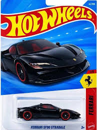 Hot Wheels Ferrari SF90 STRADALE - black and red
