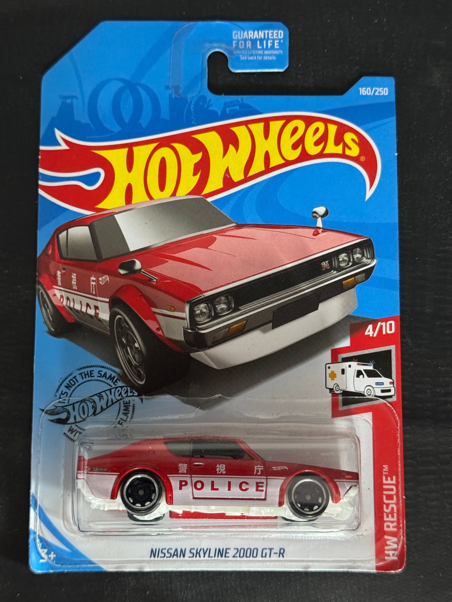 Hot Wheels NISSAN SKYLINE 2000 GTR RED POLICE