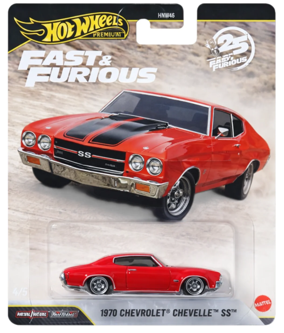 HotWheels Fast & Furious 1970 Chevrolet Chevelle SS Imported Premium 1:64 Scale
