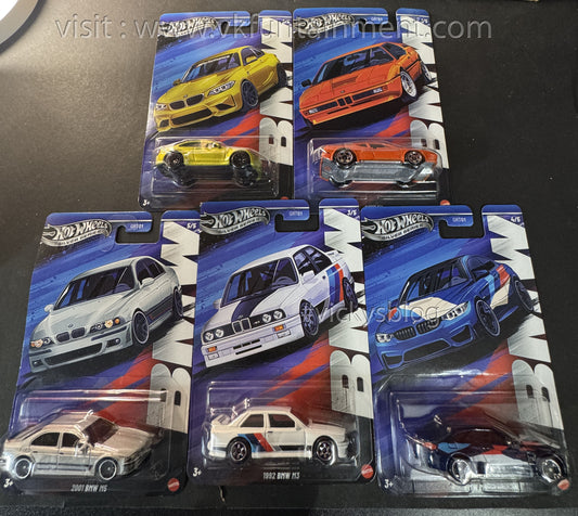 HOT WHEELS SILVER SERIES BMW 5/5 SET