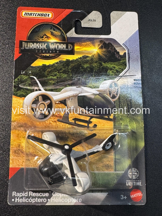 MATCHBOX JURASSIC WORLD RAPID RESCUE HELICOPTER