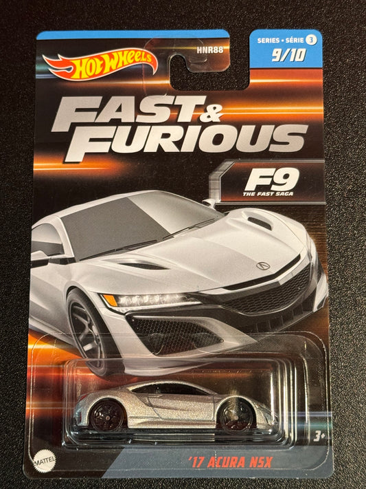 Hot Wheels '17 Acura NSX - F9 The Fast Saga - Fast and Furious