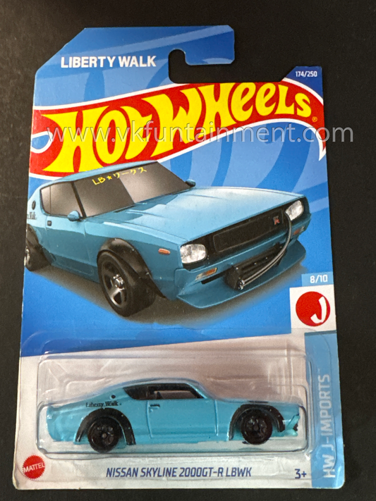 Hot Wheels NISSAN SKYLINE 2000-GTR LBWK LIBERTY WALK - Turquoise