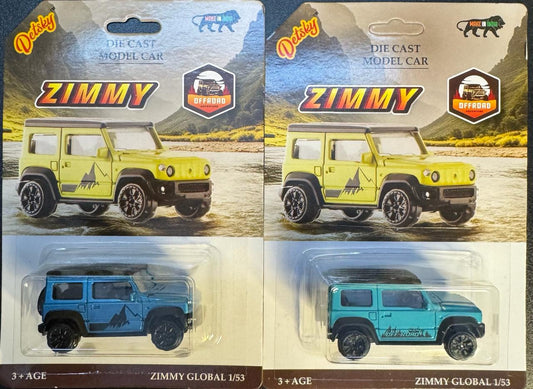 Zimmy - Jimny Miniature (Blue and Turquoise Color) Combo 2 Pack