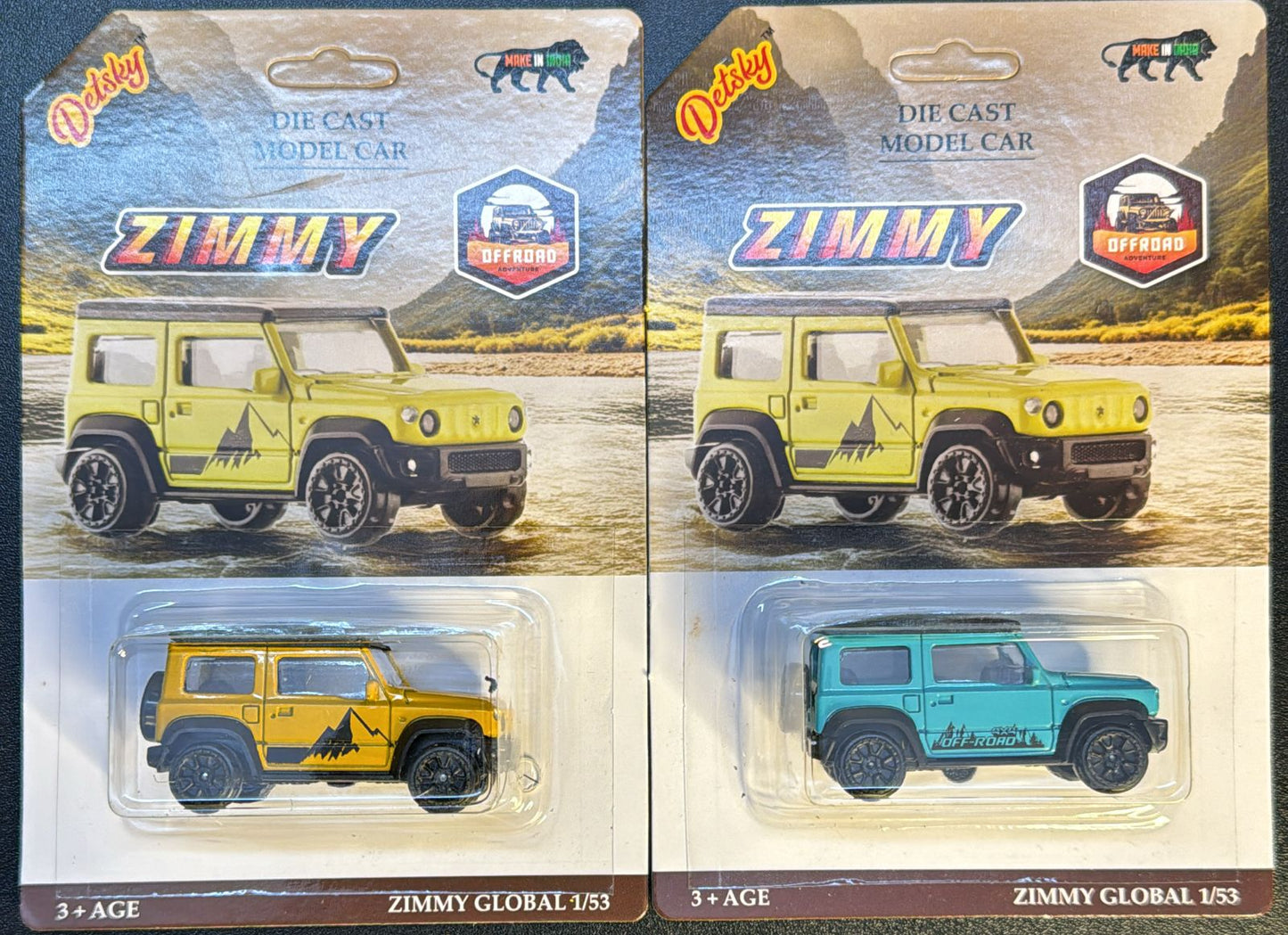 Zimmy - Jimny (Yellow and Turquoise Color) Combo 2 Pack