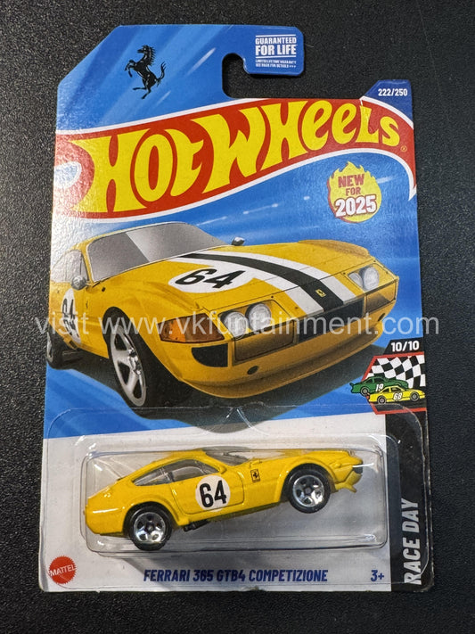 Hot Wheels  FERRARI 365 GTB4 COMPETIZIONE - YELLOW - LONG CARD