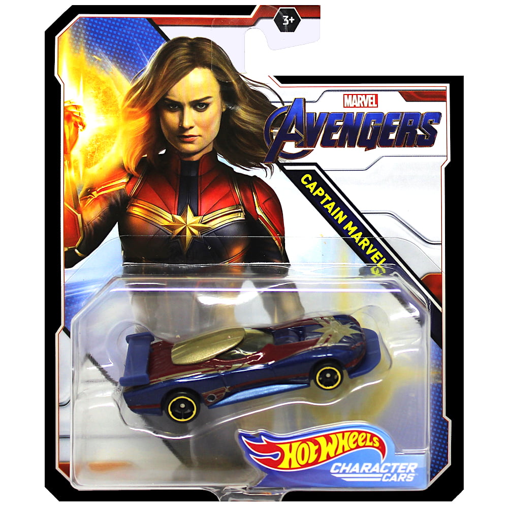 Hot Wheels Marvel Character Cars - Captain Marvel