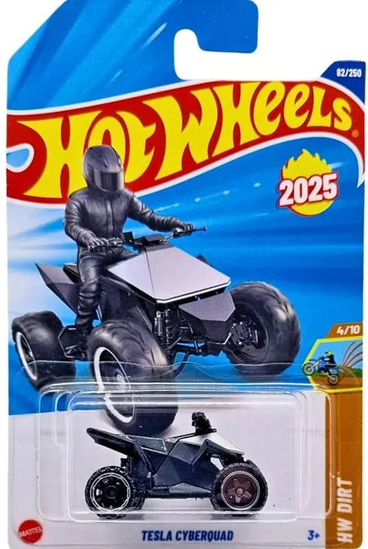 Hot Wheels Tesla Cyberquad HW Dirt Ages 3 and Up 82/250 (Black)