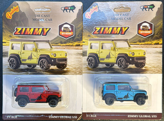 Zimmy - Jimny and Thar Miniature (Red and Blue Color) Combo 2 Pack