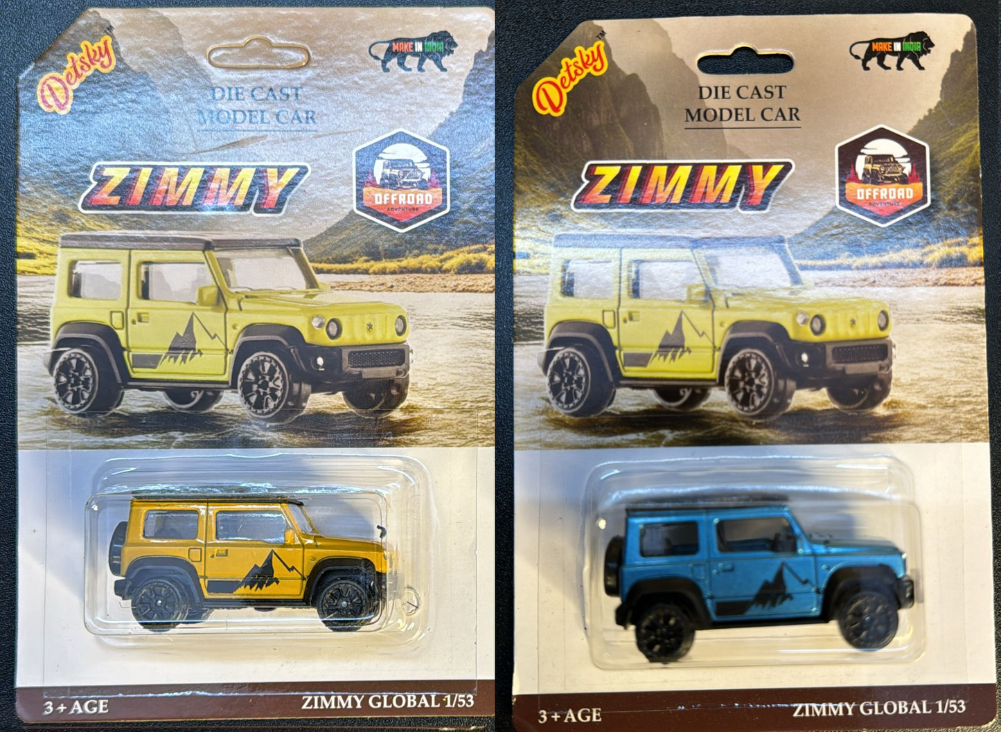 Zimmy - Jimny (Yellow and Blue Color) Combo 2 Pack